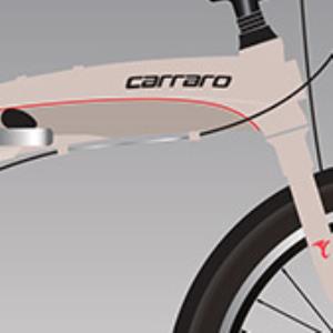 Carraro FLEXI 107 20 Wheel V-Brake 7 Gear Модель 2023 Алюминиевый складной велосипед 
