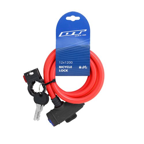DT 12X1200 Keyed Bike Lock in Different Colors KLT-151 KLT-152 KLT-153 KLT-154 KLT-155