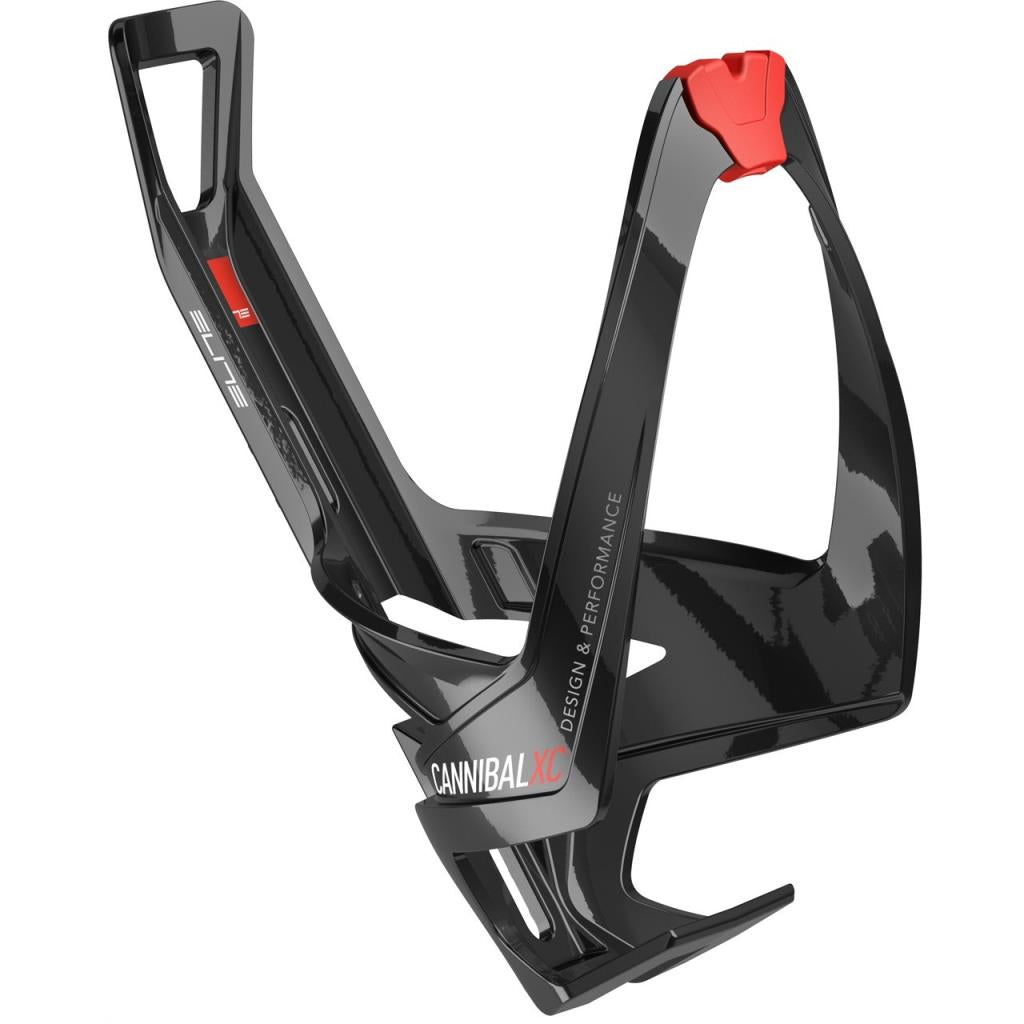 Elite Cannibal Xc Bicycle Water Bottle Cage Black Red