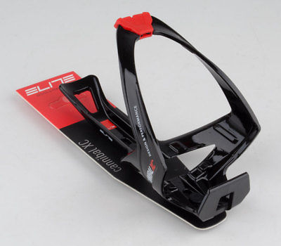 Elite Cannibal Xc Bicycle Water Bottle Cage Black Red