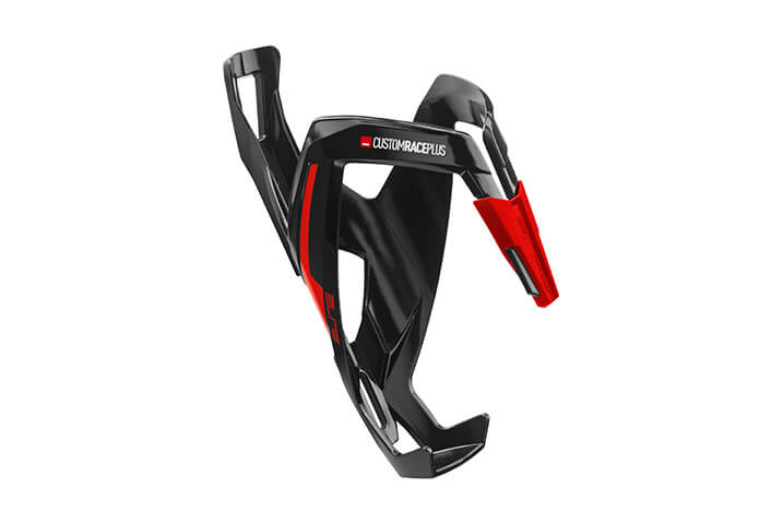 Elite Custom Race Plus Bicycle Water Bottle Cage Black Red