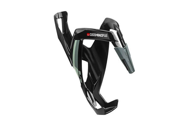 Elite Custom Race Plus Bicycle Water Bottle Cage Black Dark Green