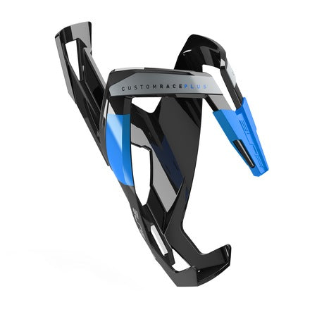 Elite Custom Race Plus Bicycle Water Bottle Cage Black Blue