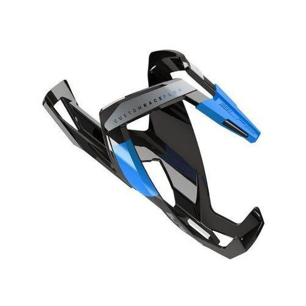 Elite Custom Race Plus Bicycle Water Bottle Cage Black Blue