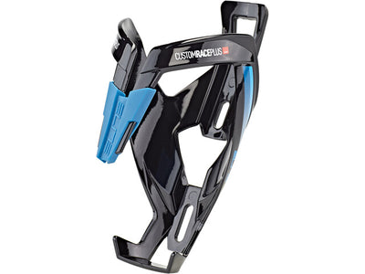 Elite Custom Race Plus Bicycle Water Bottle Cage Black Blue