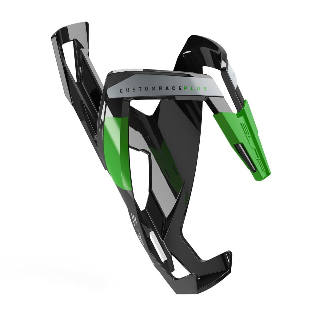 Elite Custom Race Plus Bicycle Water Bottle Cage Black Green