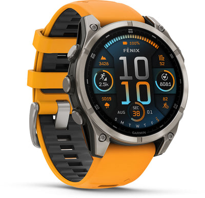Garmin Fenix ​​8 Premium Multisport GPS Watch Sapphire AMOLED 47mm Orange 010-02904-11 