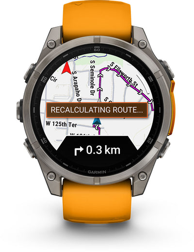 Garmin Fenix ​​8 Premium Multisport GPS Watch Sapphire AMOLED 47mm Orange 010-02904-11 