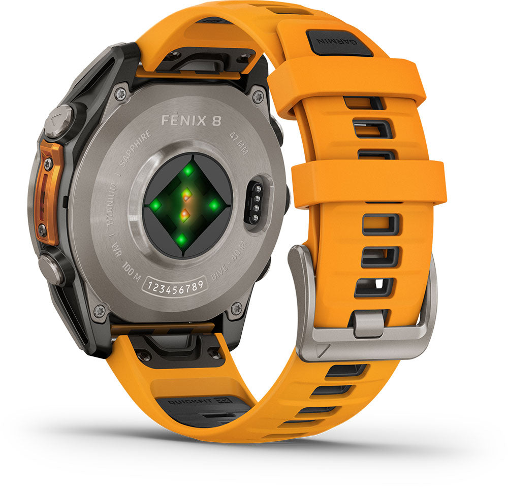 Garmin Fenix 8 Premium Multisport GPS Kol Saati Sapphire Amoled 47mm Turuncu 010-02904-11