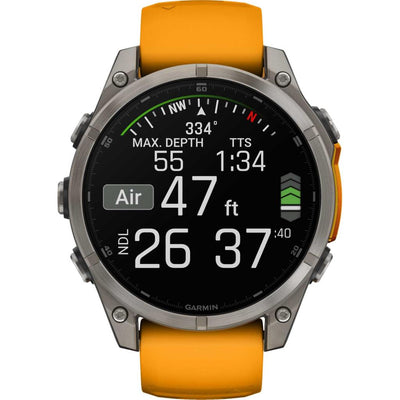 Garmin Fenix ​​8 Premium Multisport GPS Watch Sapphire AMOLED 47mm Orange 010-02904-11 