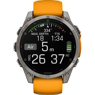 Garmin Fenix ​​8 Premium Multisport GPS Watch Sapphire AMOLED 47mm Orange 010-02904-11 