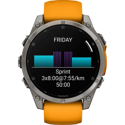 Garmin Fenix ​​8 Premium Multisport GPS Watch Sapphire AMOLED 47mm Orange 010-02904-11 