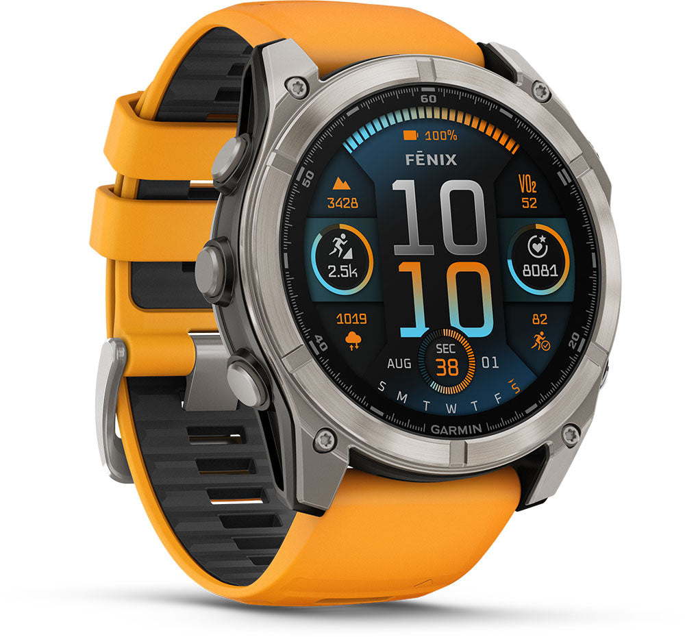 Garmin Fenix 8 Premium Multisport GPS Kol Saati Sapphire Amoled 51mm Turuncu 010-02905-11