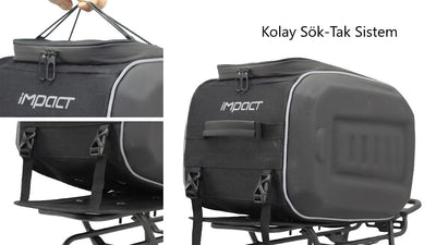 Impact E-HUMP Ek Pil Bölmeli E-Bike Arka Bagaj Çantası CNT-704