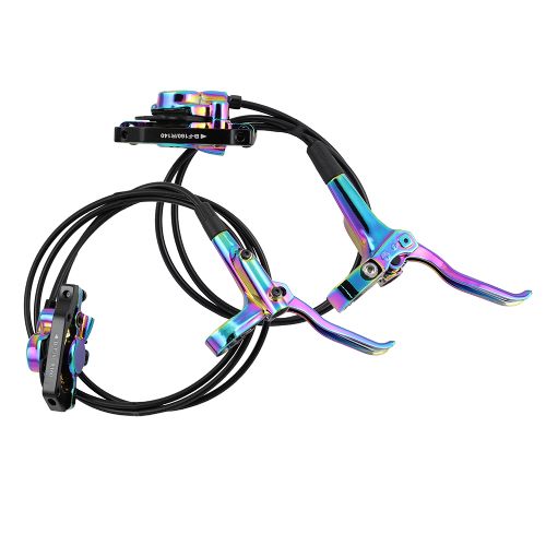 Impact M510 Hydraulic Disc Brake Set Front Rear OilSlick Rainbow DSC-514