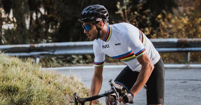 Koleksiyonluk Santini Limited Edition UCI Road World Championships Centenary Gold Bisiklet Forması RE94075CGOLD