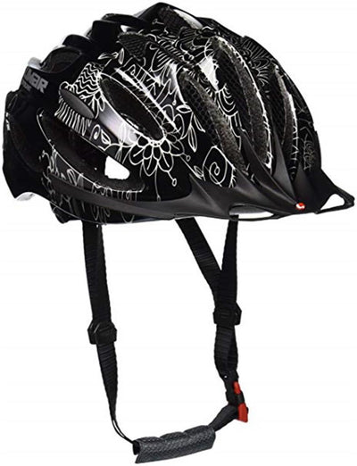 Limar 757 Superlight Glossy Black Flower Patterned Bicycle Helmet 