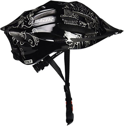 Limar 757 Superlight Glossy Black Flower Patterned Bicycle Helmet 