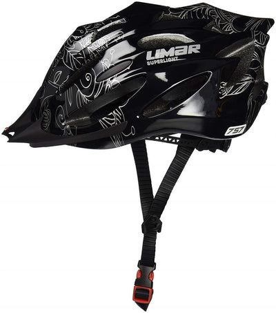 Limar 757 Superlight Glossy Black Flower Patterned Bicycle Helmet 