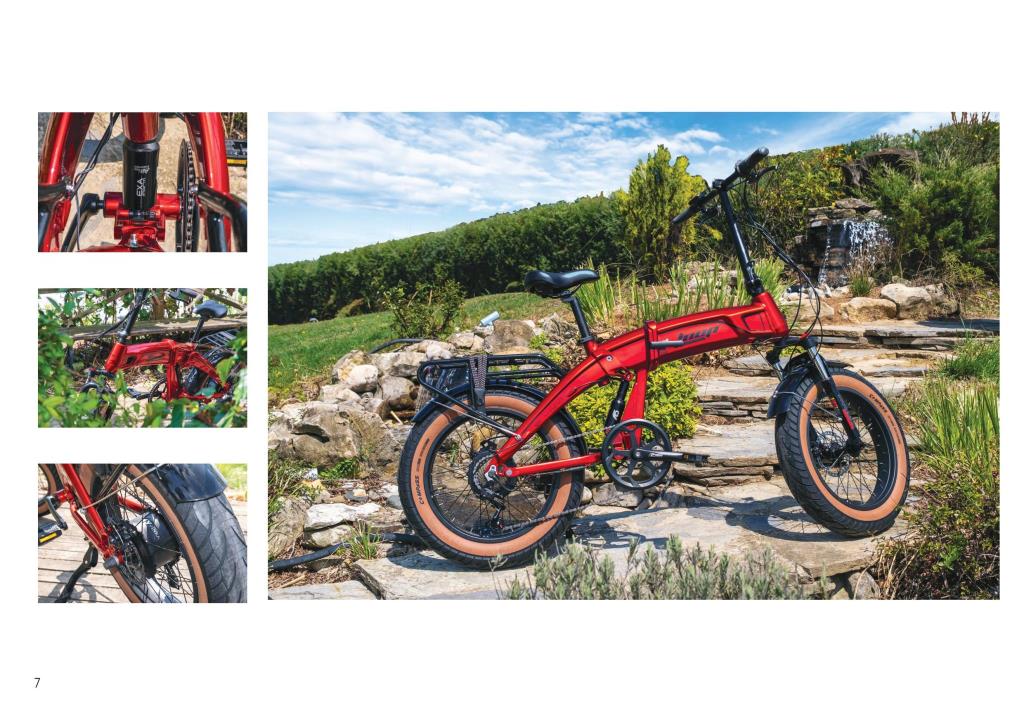 Loop Armour Elektrikli Fat Bike Çift Süspansiyon 20 Jant Kırmızı Siyah