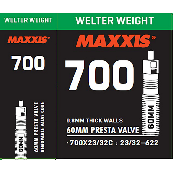 Maxxis Welter Weight 700x23/32c İnce Sibop Yol Bisikleti İç Lastiği 60mm