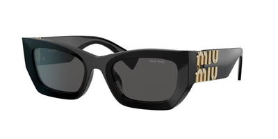 Miu Miu 0MU 09WS Women's Sunglasses 1AB5S053 Black Dark Gray 53 Ekartman