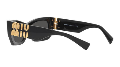 Miu Miu 0MU 09WS Women's Sunglasses 1AB5S053 Black Dark Gray 53 Ekartman