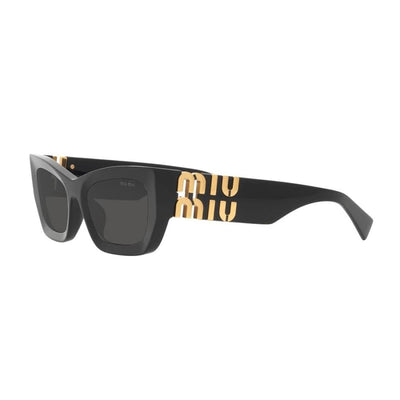 Miu Miu 0MU 09WS Women's Sunglasses 1AB5S053 Black Dark Gray 53 Ekartman