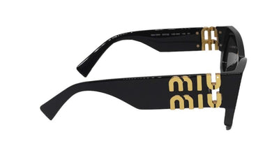 Miu Miu 0MU 09WS Women's Sunglasses 1AB5S053 Black Dark Gray 53 Ekartman