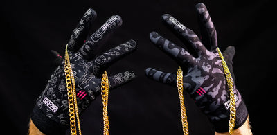 Muc-Off Rider Gloves Grey Camo Uzun Parmak Eldiven