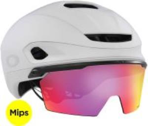 Oakley ARO7 Road Mips BOA Ionic+ Road Bike Helmet with Glasses Prizm Iridium 2025 Model FOS901512 9XL Matte White Prizm Road Medium