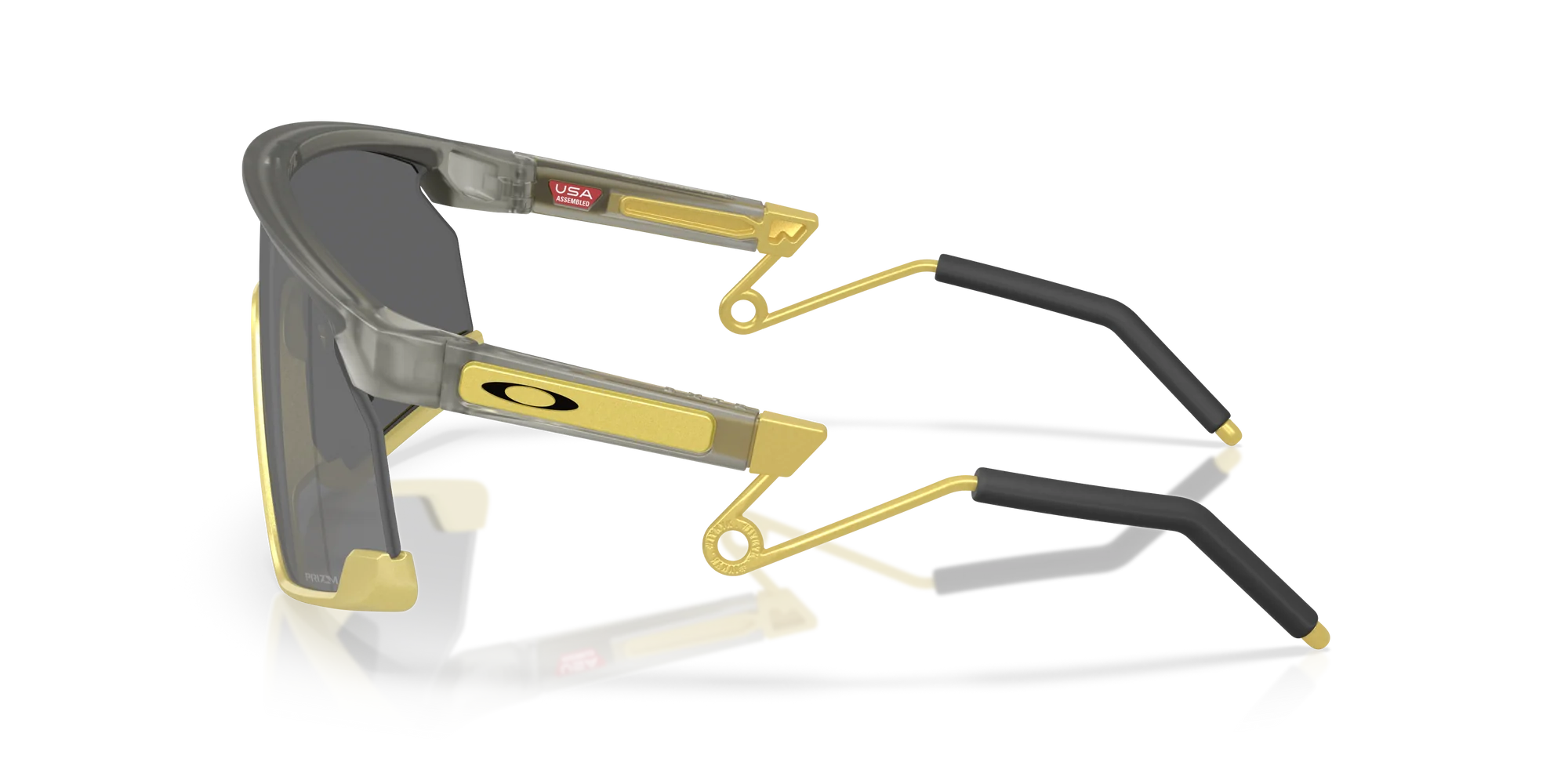 Солнцезащитные очки Oakley BXTR METAL 923714, матовый серый, винтажный золотой, Prizm Black