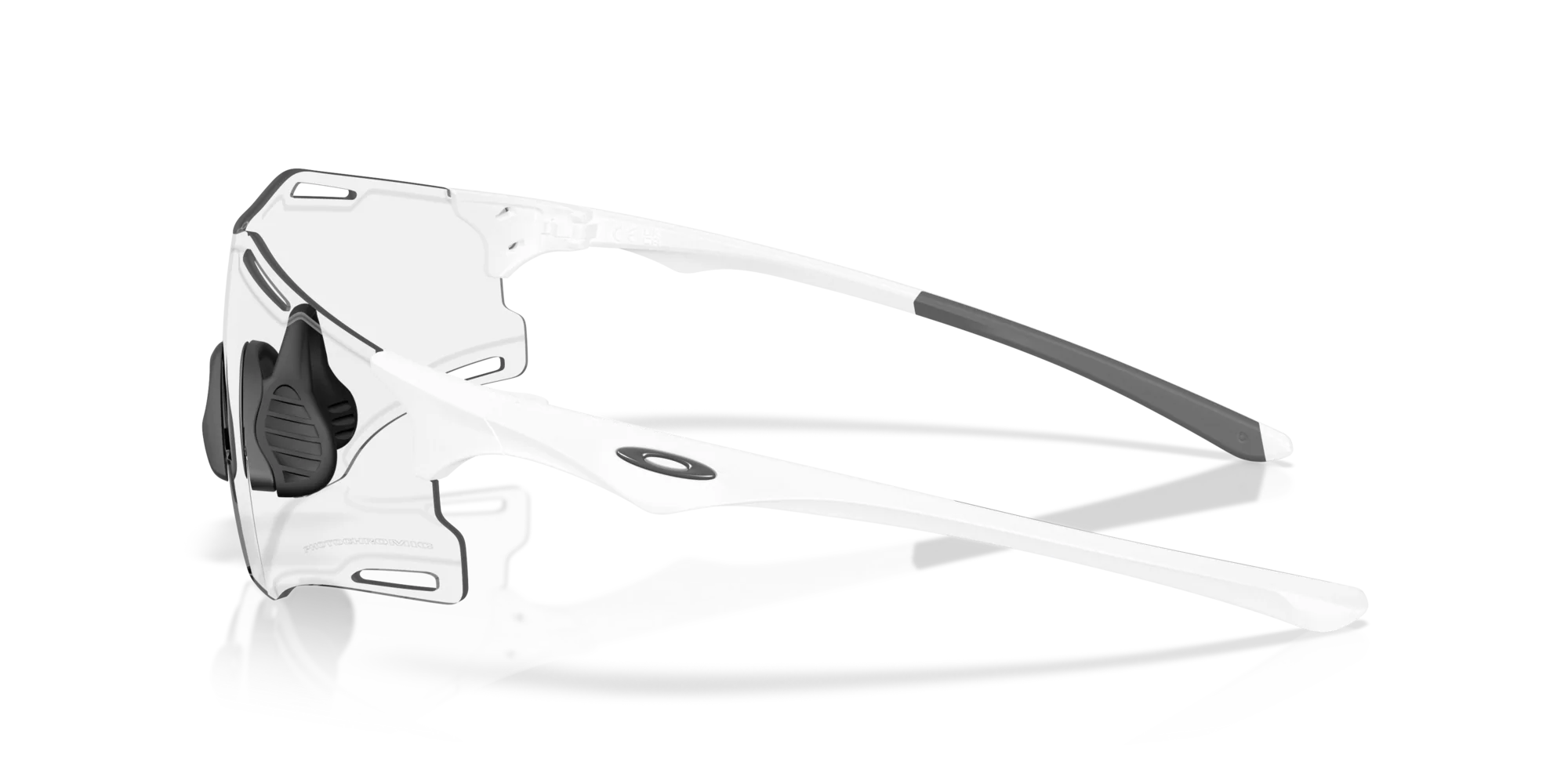 Oakley CYBR ZERO Photochromic Sunglasses 9512D 951201 Matte White Clear Photochromic 50% Black