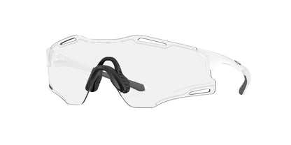 Oakley CYBR ZERO Photochromic Sunglasses 9512D 951201 Matte White Clear Photochromic 50% Black