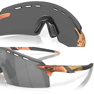 Oakley Encoder Strike Vented Sunglasses 923512 Matte Red Gold Colorshift Prizm Black