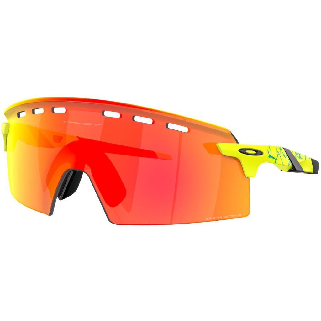 Oakley Encoder Strike Vented Sunglasses 923519 Matte Tennis Ball Yellow Prizm Ruby