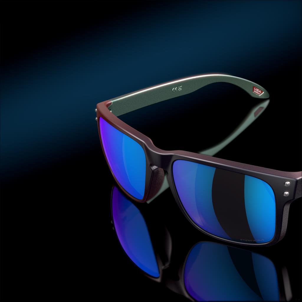 Oakley Holbrook Güneş Gözlüğü Matte Black/Red ColorShift Prizm Sapphire