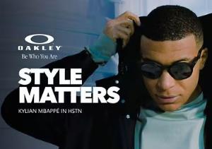Oakley HSTN Kylian Mbappé Signed Sunglasses Dark Amber/Light Curry Prizm Tungsten