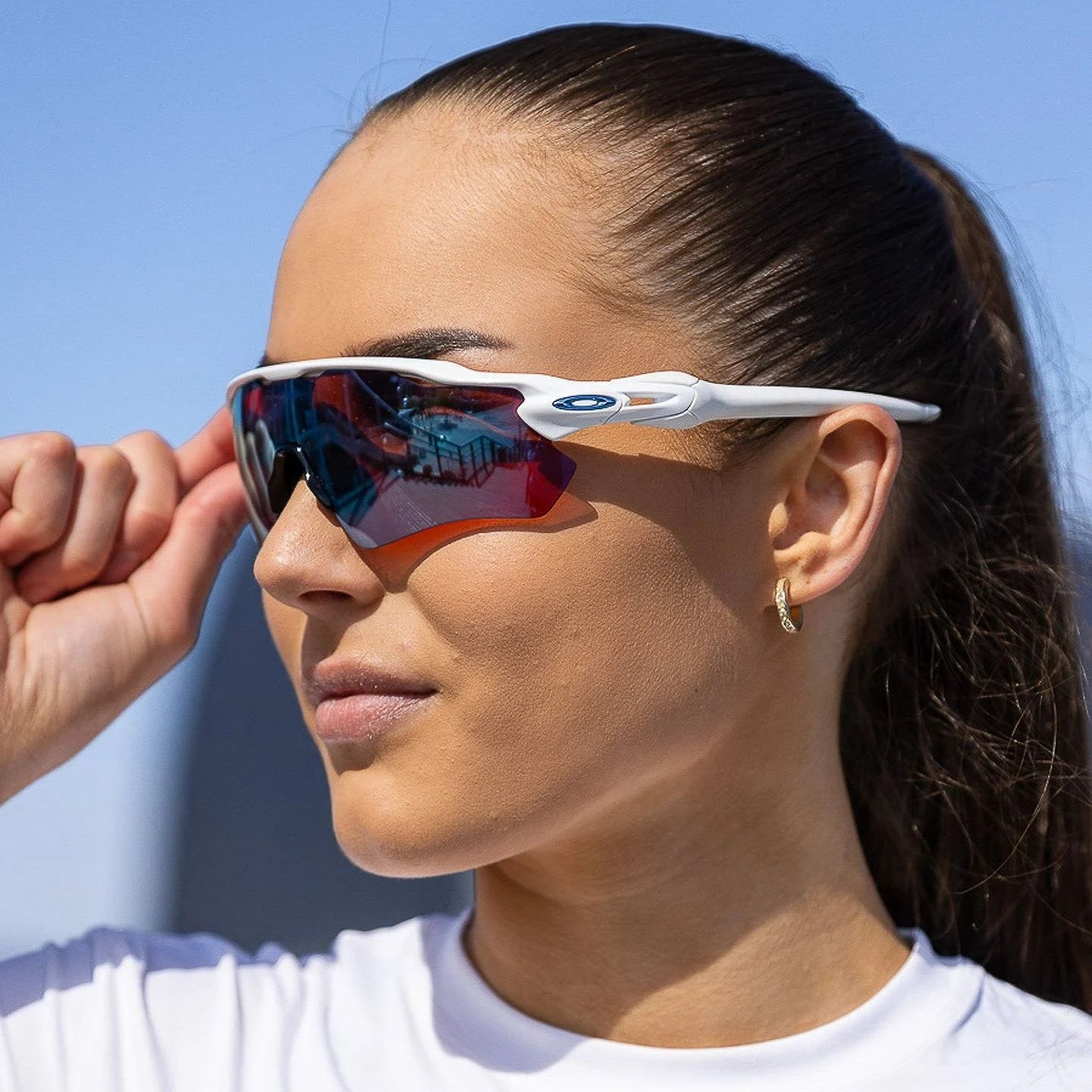 Солнцезащитные очки Oakley Radar EV Path 9208F8, матово-серые чернила, Prizm Trail Torch