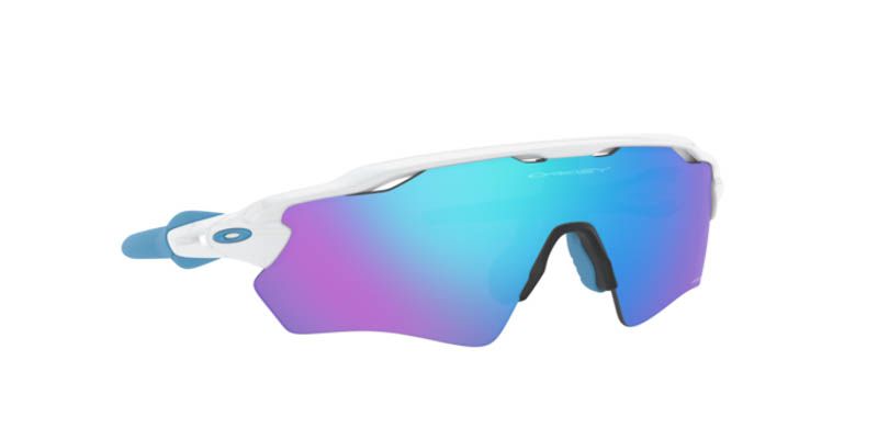 Oakley Radar EV XS Path Kids Sunglasses J900115 Polished White Prizm Sapphire