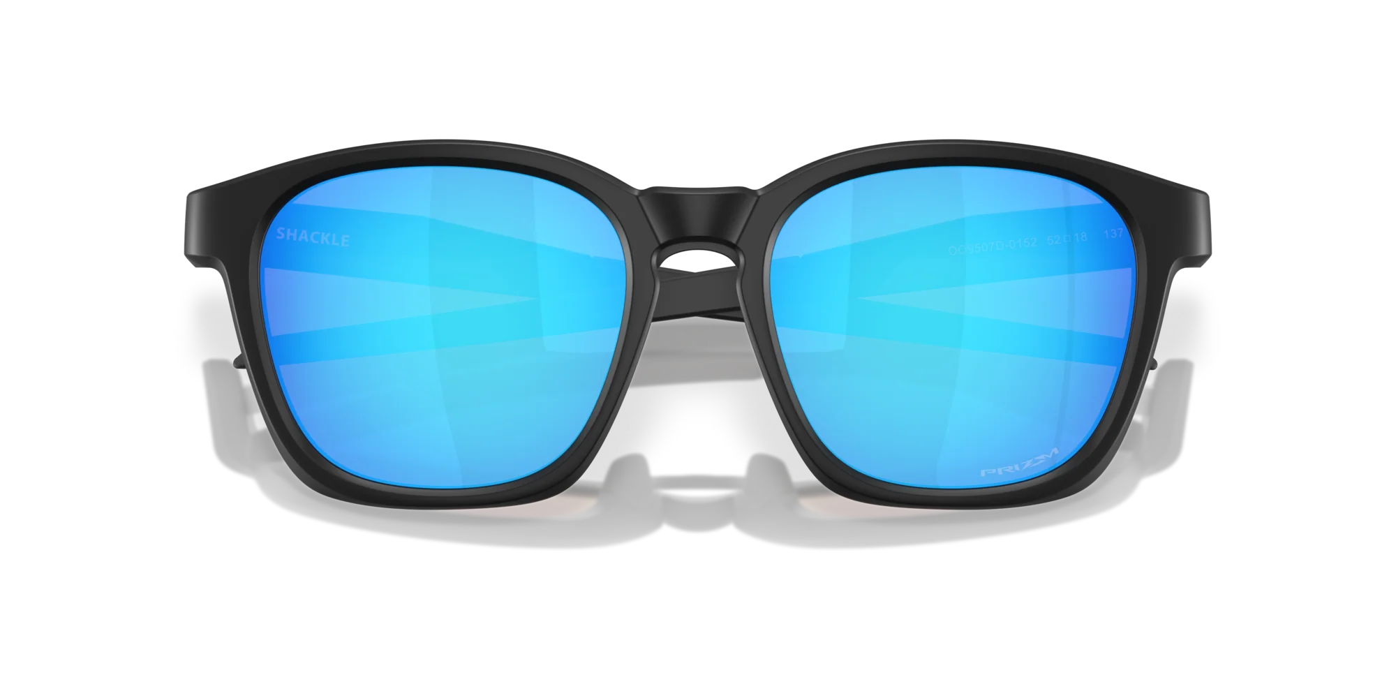 Oakley Shackle Sunglasses 9507D Matte Black Prizm Sapphire 950701 52 Ekartman