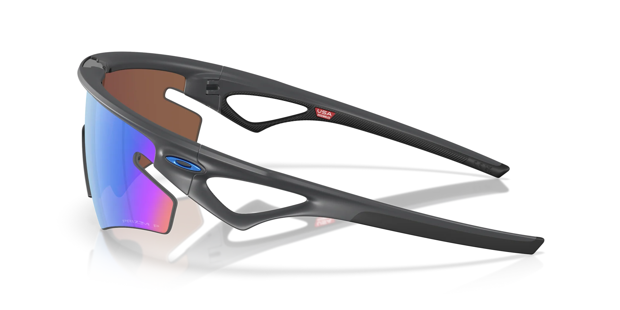 Oakley Sphaera Slash Polarized Sunglasses 949911 Matte Carbon Prizm Deep Water Polar