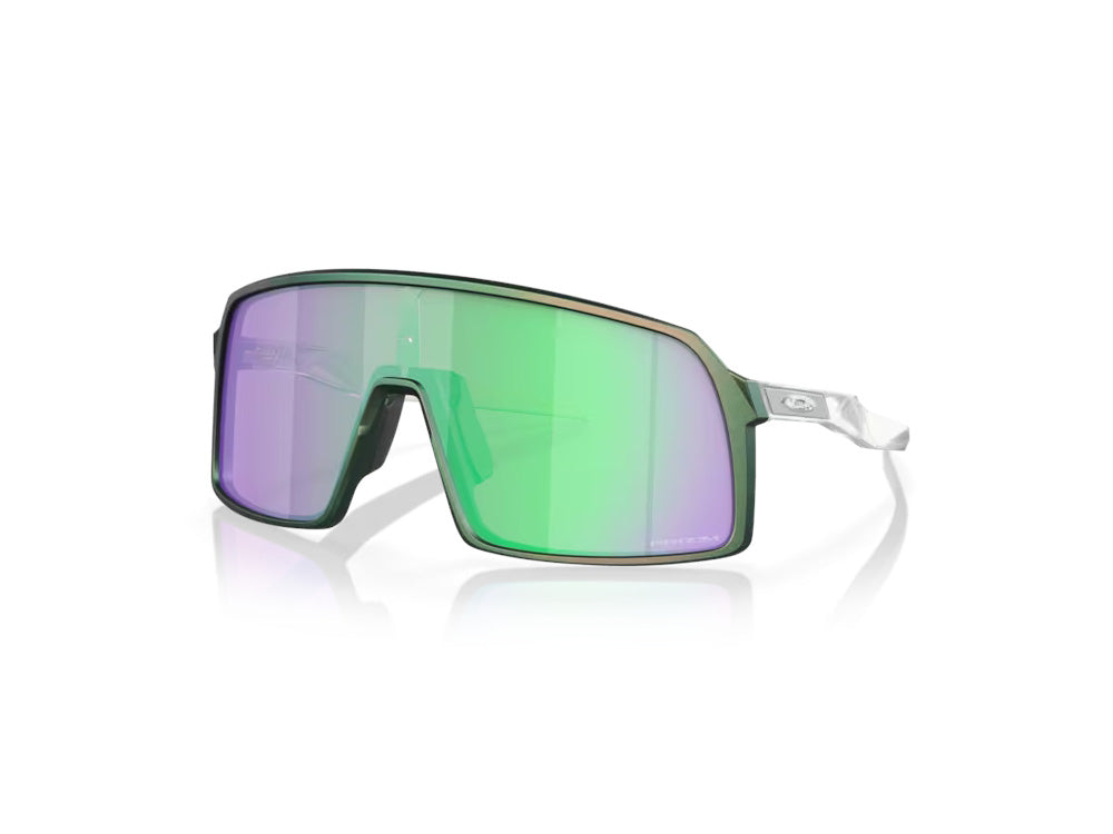 Oakley Sutro Bisiklet Güneş Gözlüğü Matte Silver Green Colorshift Prizm Road Jade