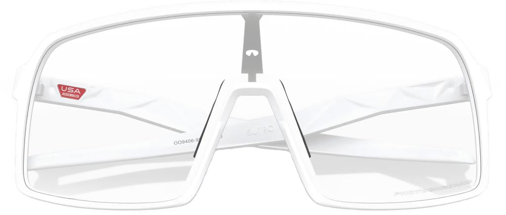 Oakley Sutro Bisiklet Güneş Gözlüğü Matte White Clear Photochromic