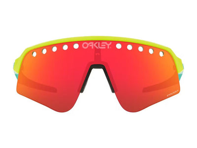 Oakley Sutro Lite Sweep Cycling Sunglasses Tennis Ball Yellow Prizm Ruby 