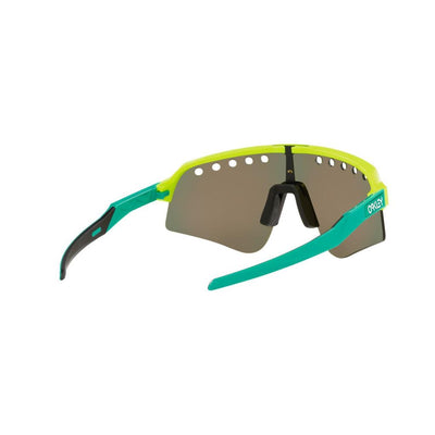 Oakley Sutro Lite Sweep Cycling Sunglasses Tennis Ball Yellow Prizm Ruby 