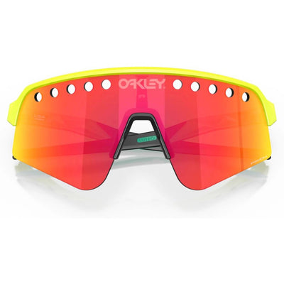 Oakley Sutro Lite Sweep Cycling Sunglasses Tennis Ball Yellow Prizm Ruby 