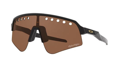 Oakley Sutro Lite Sweep Cycling Sunglasses TLD Matte Black Prizm Tungsten 946519