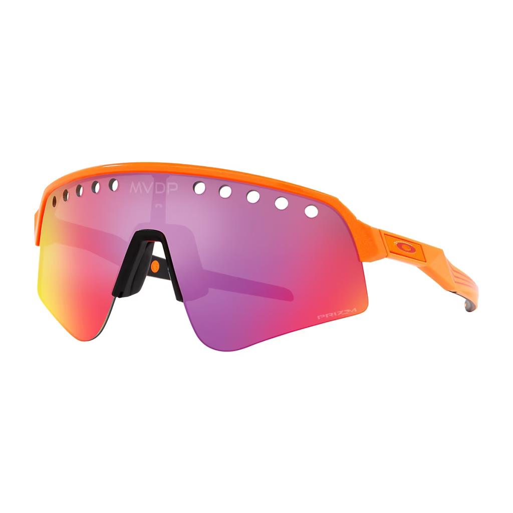 Oakley Sutro Lite Sweep Mathieu van der Poel Özel Seri Bisiklet Güneş Gözlüğü MVDP Orange Sparkle Prizm Road