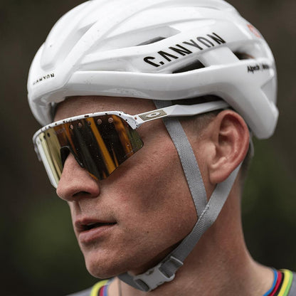 Oakley Sutro Lite Sweep Mathieu van der Poel Special Edition Sunglasses 946533 MVDP Red Gold Splatter Prizm 24K